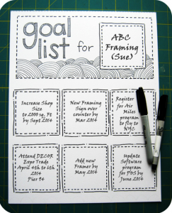 list your goals time